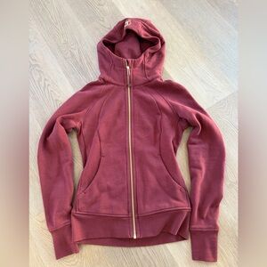 Lululemon Burgundy Scuba Zip-Up Hoodie - 4